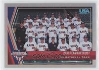 Team Checklist - USA Baseball 18U National Team #/99