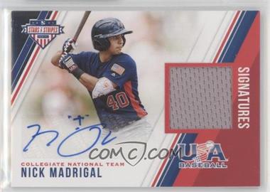 2018 Panini USA Baseball Stars & Stripes - Stars and Stripes Material Signatures #14 - Nick Madrigal /299