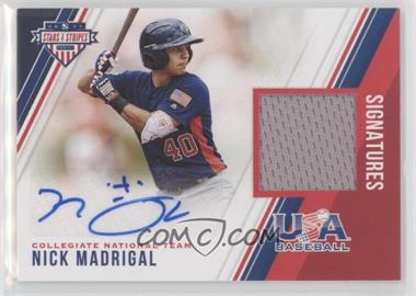 2018 Panini USA Baseball Stars & Stripes - Stars and Stripes Material Signatures #14 - Nick Madrigal /299