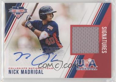 2018 Panini USA Baseball Stars & Stripes - Stars and Stripes Material Signatures #14 - Nick Madrigal /299