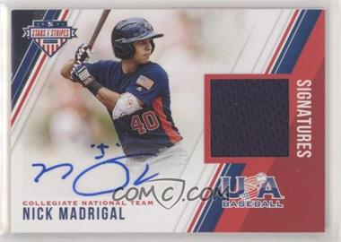 2018 Panini USA Baseball Stars & Stripes - Stars and Stripes Material Signatures #14 - Nick Madrigal /299