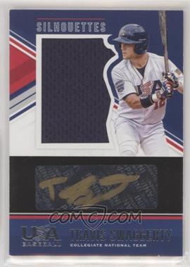 2018 Panini USA Baseball Stars & Stripes - USA Silhouettes Signatures - Black Gold Jerseys #24 - Travis Swaggerty /84