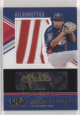 2018 Panini USA Baseball Stars & Stripes - USA Silhouettes Signatures - Black Gold Prime #59 - Michael Flores /10