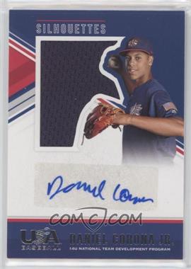 2018 Panini USA Baseball Stars & Stripes - USA Silhouettes Signatures - Jerseys Blue Ink #112 - Daniel Corona Jr. /199