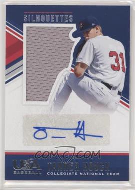 2018 Panini USA Baseball Stars & Stripes - USA Silhouettes Signatures - Jerseys Blue Ink #160 - Tanner Houck /199