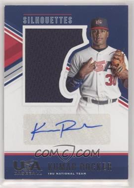 2018 Panini USA Baseball Stars & Stripes - USA Silhouettes Signatures - Jerseys Blue Ink #37 - Kumar Rocker /199