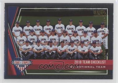 2018 Panini USA Baseball Stars & Stripes Longevity - [Base] #49 - Team Checklist - USA Baseball 15U National Team