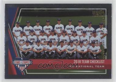 2018 Panini USA Baseball Stars & Stripes Longevity - [Base] #49 - Team Checklist - USA Baseball 15U National Team