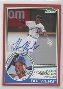 2018 Topps - 1983 Topps Design Autographs - Red #83A-KBO - Keon Broxton /25