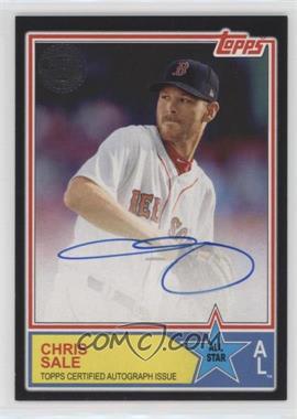 2018 Topps - 1983 Topps Design Rookies and All-Stars Autographs - Black #83A-CS - Chris Sale /25
