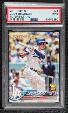 2018 Topps - [Base] #42.1 - Future Stars - Cody Bellinger (Batting) [PSA 9 MINT]