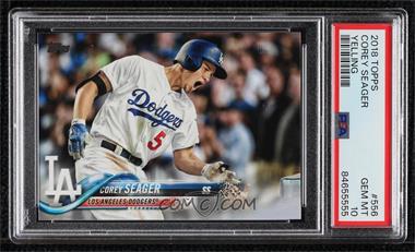 2018 Topps - [Base] #556.6 - SSP - Photo Variation - Corey Seager (Celebrating - Should be #550) [PSA 10 GEM MT]