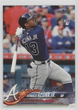 2018 Topps - [Base] #698.2 - Late Rookie Variation - Ronald Acuna Jr. (Bat Down SP)