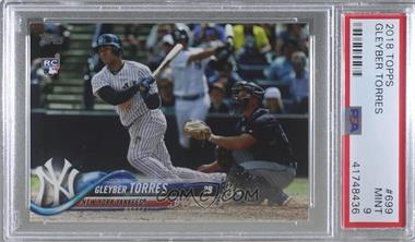 2018 Topps - [Base] #699.2 - SP - Late Rookie Variation - Gleyber Torres (Bat Visible) [PSA 9 MINT]