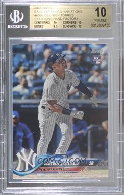 2018 Topps - [Base] #699.3 - Factory Set Variation - Gleyber Torres (Running) [BGS 10 PRISTINE]