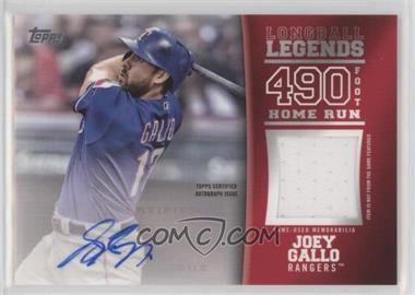 2018 Topps - Longball Legends Autographed Relics - Red #LAR-JG - Joey Gallo /25