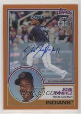 2018 Topps - Silver Pack 1983 Topps Design Chrome - Orange Autographs #65 - Series 2 - Jose Ramirez /25