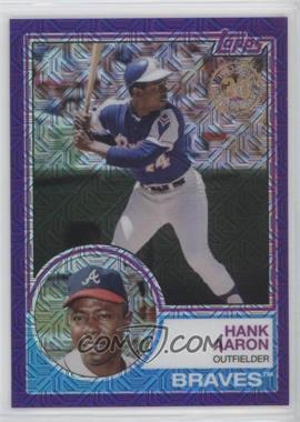 2018 Topps - Silver Pack 1983 Topps Design Chrome - Purple/Blue Wave #39 - Series 1 - Hank Aaron /75