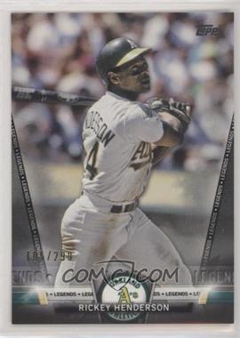 2018 Topps - Topps Salute Series 2 - Black #S-80 - Legends - Rickey Henderson /299