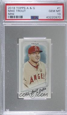 2018 Topps Allen & Ginter's - [Base] - Mini #1 - Mike Trout [PSA 10 GEM MT]