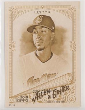2018 Topps Allen & Ginter's - [Base] - Online Exclusive 5 x 7 Gold #210 - Francisco Lindor /10