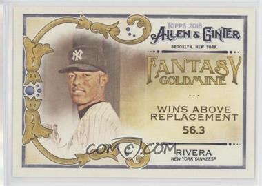 2018 Topps Allen & Ginter's - Fantasy Goldmine #FG-9 - Mariano Rivera