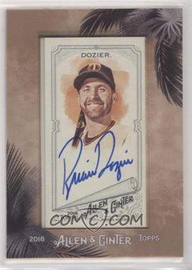 2018 Topps Allen & Ginter's - Mini Framed Autographs #MA-BD - Brian Dozier