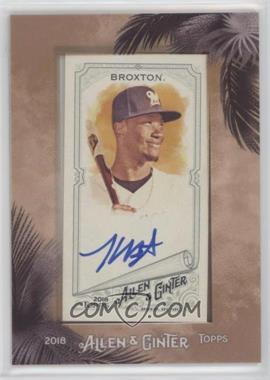 2018 Topps Allen & Ginter's - Mini Framed Autographs #MA-KB - Keon Broxton