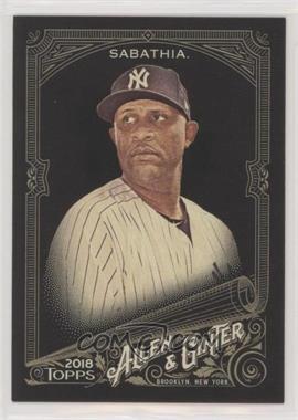 2018 Topps Allen & Ginter's X - [Base] #144 - CC Sabathia