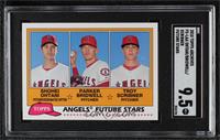 Shohei Ohtani, Parker Bridwell, Troy Scribner [SGC 9.5 Mint+]