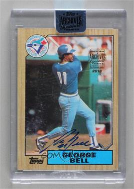 2018 Topps Archives Signature Series Retired Player Edition Buybacks - [Base] #87T-681 - George Bell (1987 Topps) /66 [Buyback]