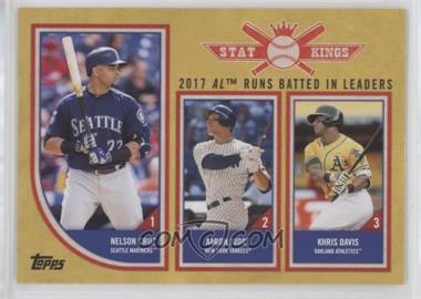 2018 Topps Big League - [Base] - Gold #310 - Stat Kings Trio - Nelson Cruz, Aaron Judge, Khris Davis