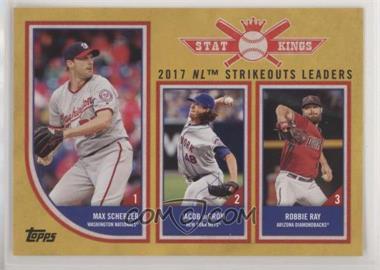 2018 Topps Big League - [Base] - Gold #323 - Stat Kings Trio - Max Scherzer, Jacob deGrom, Robbie Ray