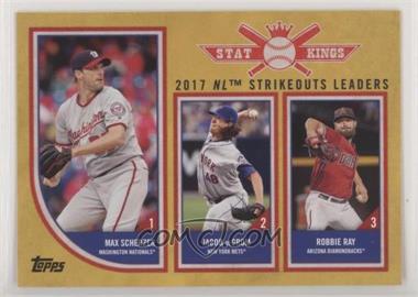 2018 Topps Big League - [Base] - Gold #323 - Stat Kings Trio - Max Scherzer, Jacob deGrom, Robbie Ray