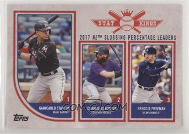 2018 Topps Big League - [Base] #317 - Stat Kings Trio - Giancarlo Stanton, Charlie Blackmon, Freddie Freeman