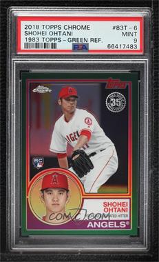 2018 Topps Chrome - 1983 Topps Refractor - Green #83T-6 - Shohei Ohtani /99 [PSA 9 MINT]