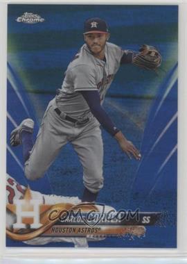 2018 Topps Chrome - [Base] - Blue Refractor #103 - Carlos Correa /150