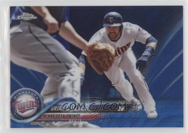 2018 Topps Chrome - [Base] - Blue Wave Refractor #140 - Brian Dozier /75