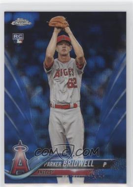 2018 Topps Chrome - [Base] - Blue Wave Refractor #77 - Parker Bridwell /75