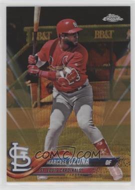 2018 Topps Chrome - [Base] - Gold Wave Refractor #149 - Marcell Ozuna /50