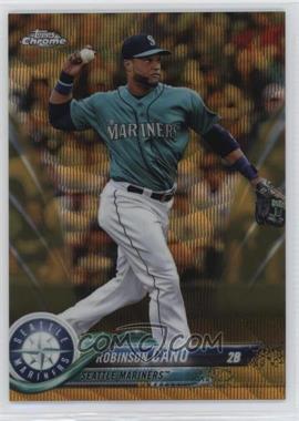2018 Topps Chrome - [Base] - Gold Wave Refractor #52 - Robinson Cano /50