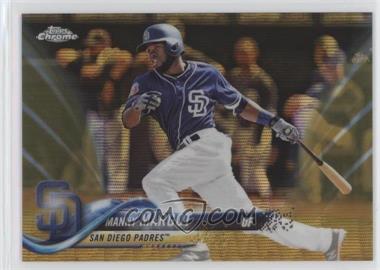 2018 Topps Chrome - [Base] - Gold Wave Refractor #62 - Manny Margot /50