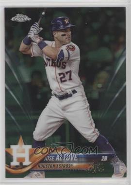 2018 Topps Chrome - [Base] - Green Refractor #200.1 - Jose Altuve (Batting) /99