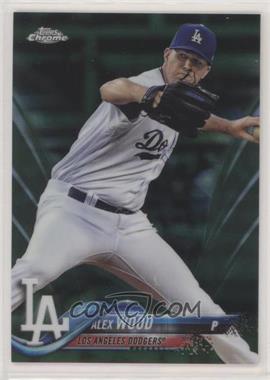 2018 Topps Chrome - [Base] - Green Refractor #39 - Alex Wood /99