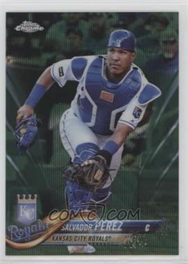 2018 Topps Chrome - [Base] - Green Wave Refractor #107 - Salvador Perez /99