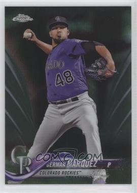 2018 Topps Chrome - [Base] - Green Wave Refractor #80 - German Marquez /99