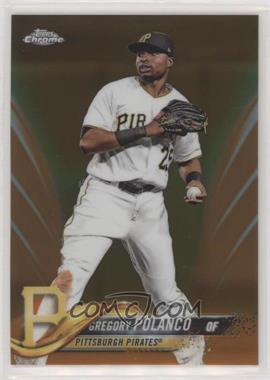 2018 Topps Chrome - [Base] - Orange Refractor #28 - Gregory Polanco /25