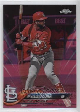 2018 Topps Chrome - [Base] - Pink Refractor #149 - Marcell Ozuna