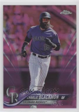 2018 Topps Chrome - [Base] - Pink Refractor #194 - Charlie Blackmon