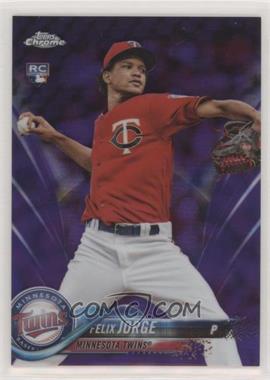 2018 Topps Chrome - [Base] - Purple Refractor #127 - Felix Jorge /299